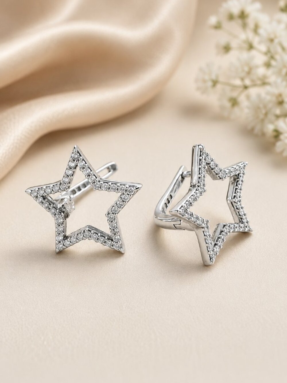 Sterling Silver Star Earrings